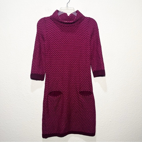 Boden Merino Wool Blend Knit Dartmouth Tunic Cowel Neck Dress Mod Texture - Picture 3 of 13